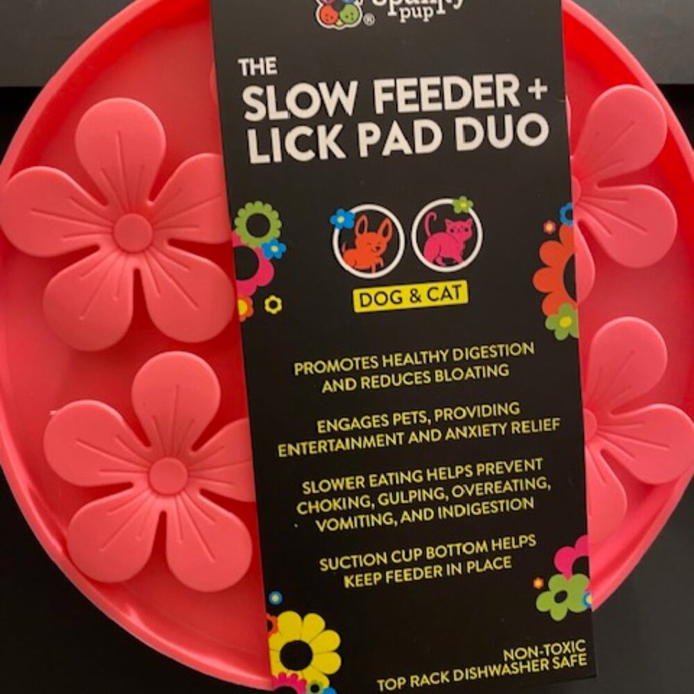 The Spunky pup *FLOWER* The Slow Feeder+Lick Pad Duo *Dog&Cat*